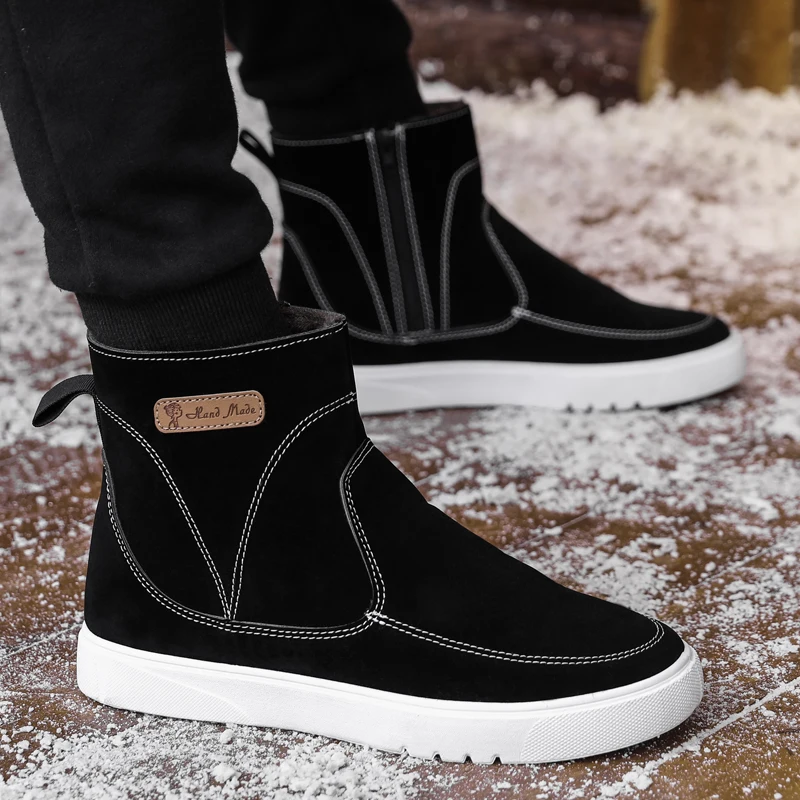 
RTS 2019 New Winter Warm Shoes Outdoor Plush Ankle Snow Boots for men 