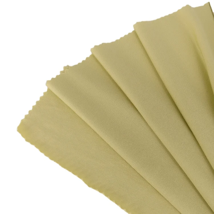 
Wholesale 40S Stretch Knitting Single Jersey 95%Rayon 5%Spandex Viscose Plain Dyed Fabric for Underwear 