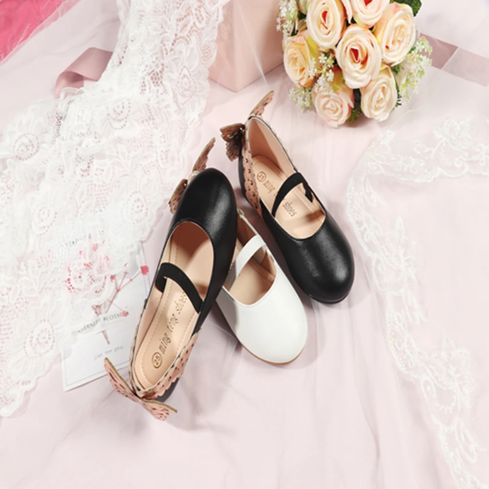 Сандалии детские из ПУ кожи, плоская подошва, повседневная обувь принцессы, для маленьких девочек