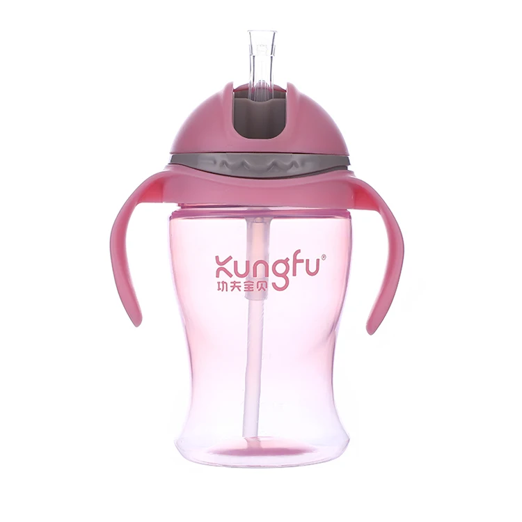 New design cartoon cute baby trainer sippy cup 300ml food grade BPA free baby sippy cup