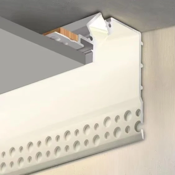 SDW75x63.6 mm White Wall Corner Led Channel Ceiling Corner Profile Instead of Gypsum Line