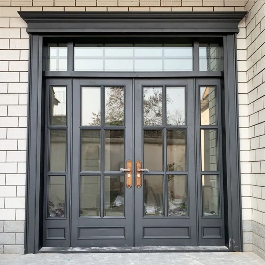 Imagery European design aluminum door double glazing swing PVC casement door
