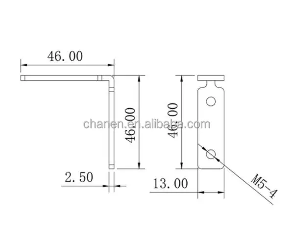 Customized Hardware Stamping Accessories coating hardware stamping parts metal fabrication L- bracket for support wood connector