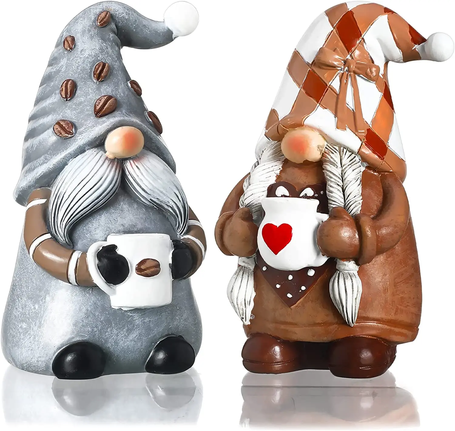 Custom 2 Pack Coffee Gnomes Figurines Coffee Bar Decor
