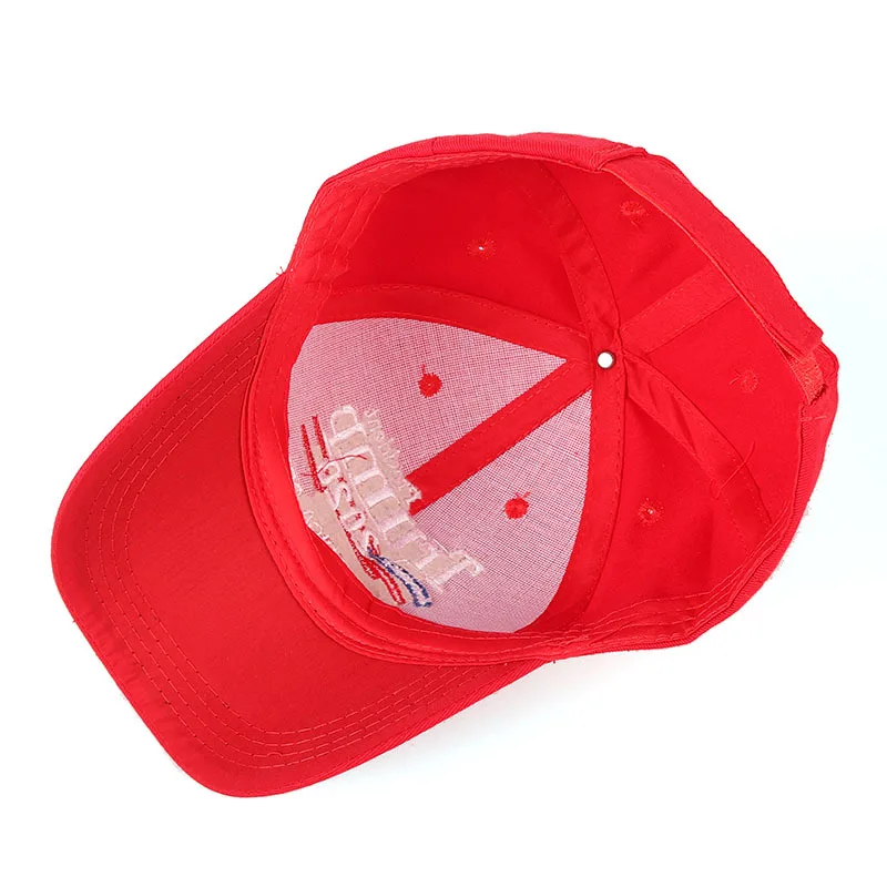 
Make America Great Again Our President Donald Trump Slogan with USA Flag Cap Adjustable Baseball Hat Red 