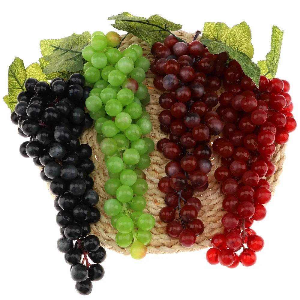 
Gresorth Lifelike Artificial Black Green Red Grape Cluster Fake Fruit Home House Christmas Party Decoration 
