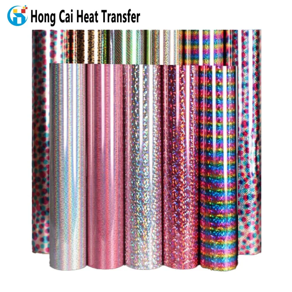 Holographic soft metal laser high temperature heat transfer vinyl roll ironing vinyl heat transfer film print transfer
