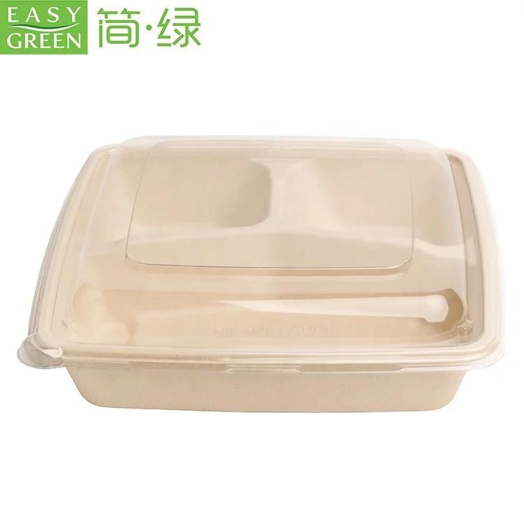 Easy Green disposable 3 compostable eco friendly takeaway food packaging