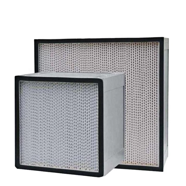 Low resistance hepa filter h14 610x610x68 mm laminar flow h12 hepa filter