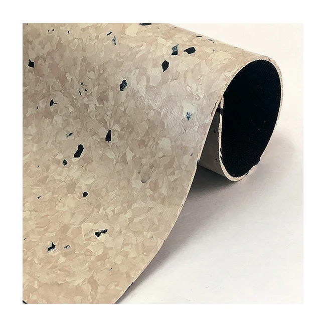 Conductive ESD PVC Tile Antistatic Homogeneous Vinyl Floor For Clean Room Electronics Factory