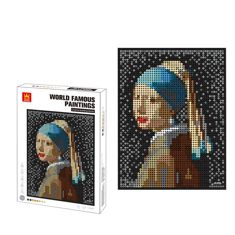 Wange MOC blocks compatible with Miniatures of world famous paintings  building blocks toys for kids educational toys gift