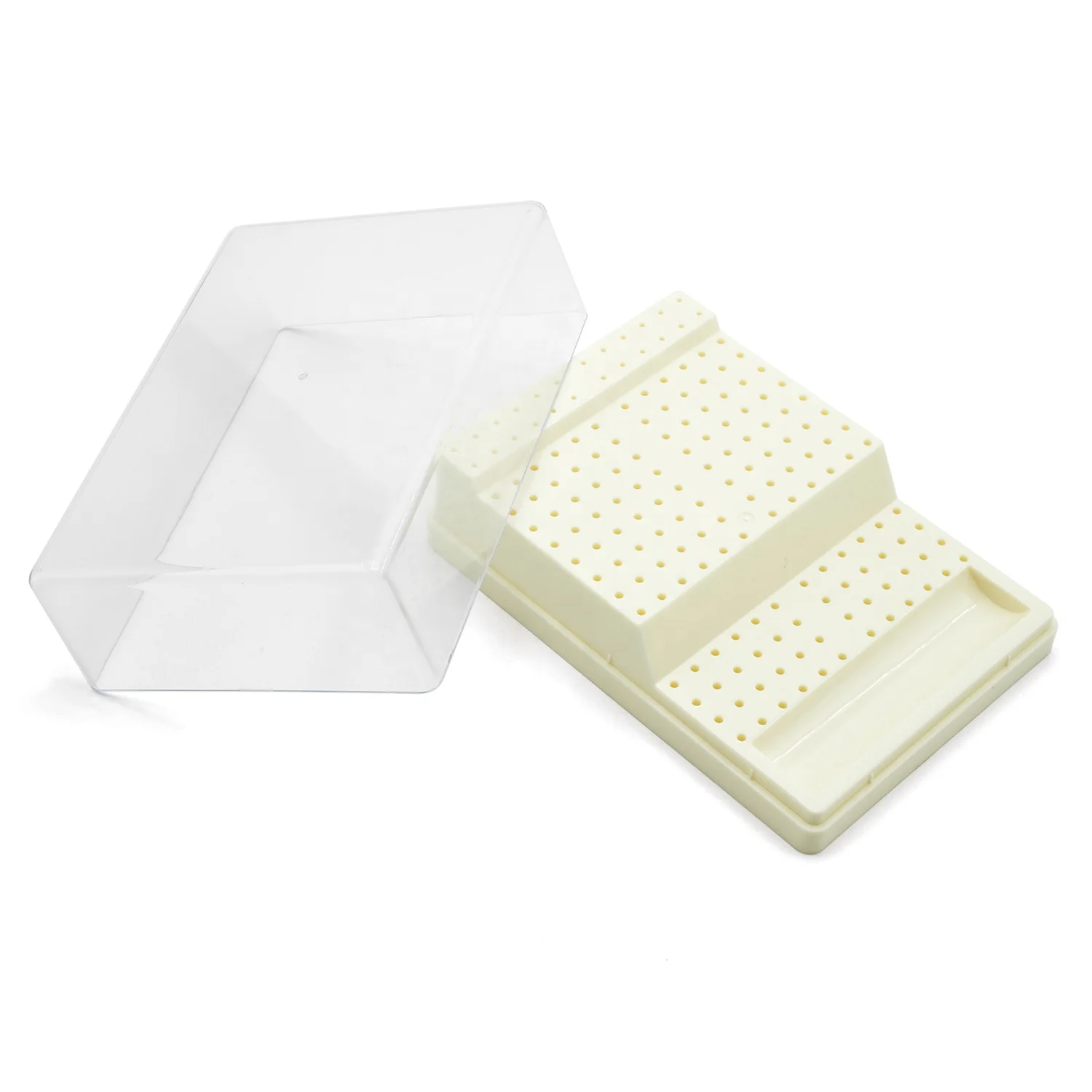 168 Holes Bur Holder Autoclave Sterilizer Case Disinfection Box Plastic Dental Burs Box Block Holder Dentistry Supplies