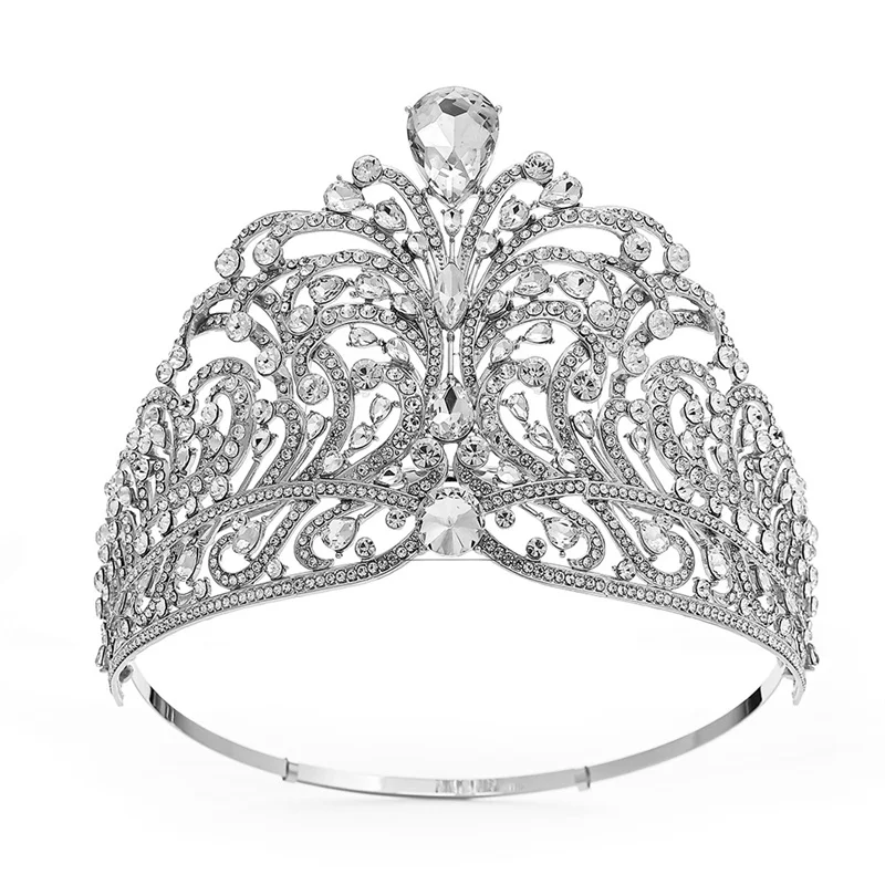 Wholesale Bride Tiara Crown Baroque Queen Pageant Crown China Bridal Wedding Tiaras And Crowns For Wedding