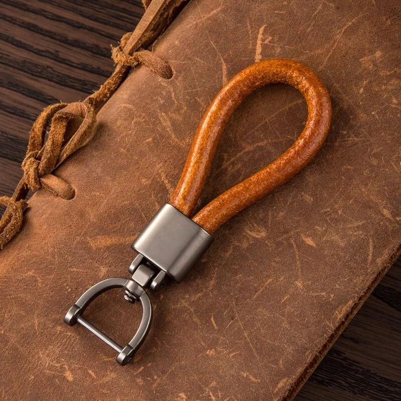 Hot selling high quality fashion cute custom logo leather custom key chain motorcycle custom leather key chain