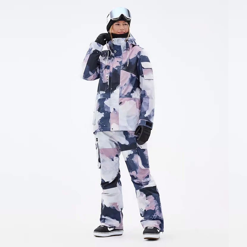 Hot Sale Ski Jacket Snow Wear Women Camo Fashionable Female Skiing Outdoor Waterproof Professional Ski Jacke