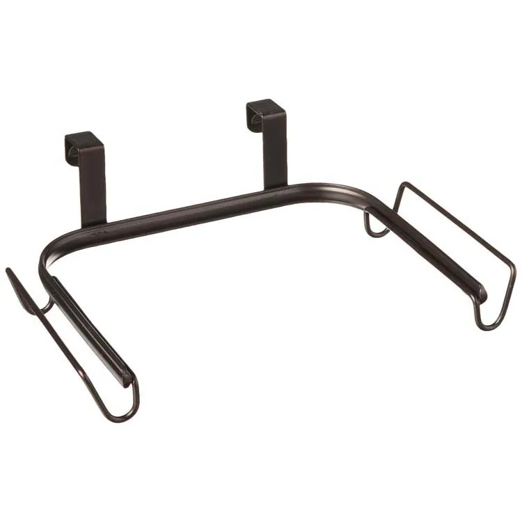 JH-Mech Custom Kitchen Rubbish Bag Shelf Easy To Install Black Hanging Metal Trash Bag Holder for Cabinet Door and Cupboards