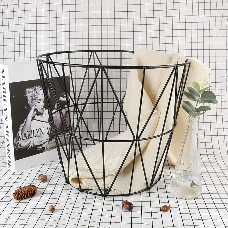 Metal-Warehouse-Storage-Wire-Basket, Metal Wire Metal Basket Black