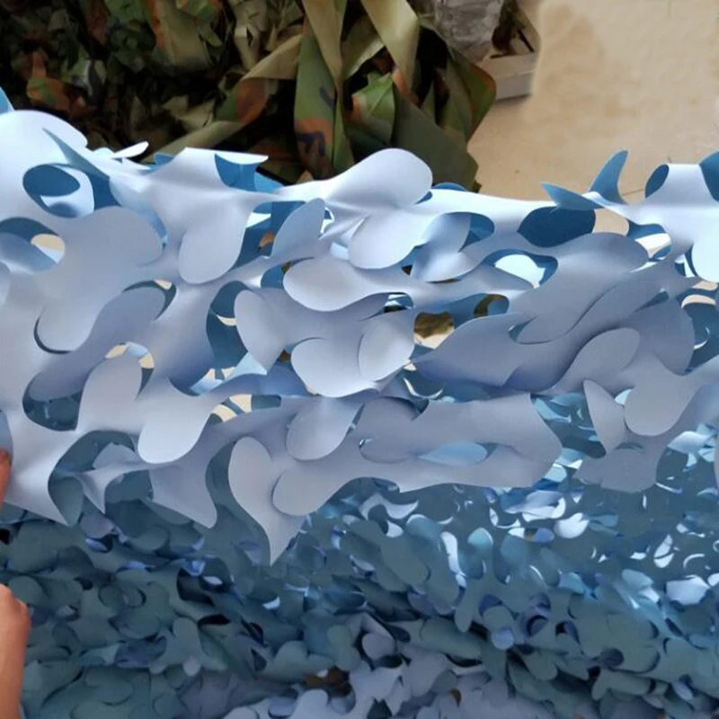 Cheap fire retardant camouflage net ocean blue color Camouflage netting mesh
