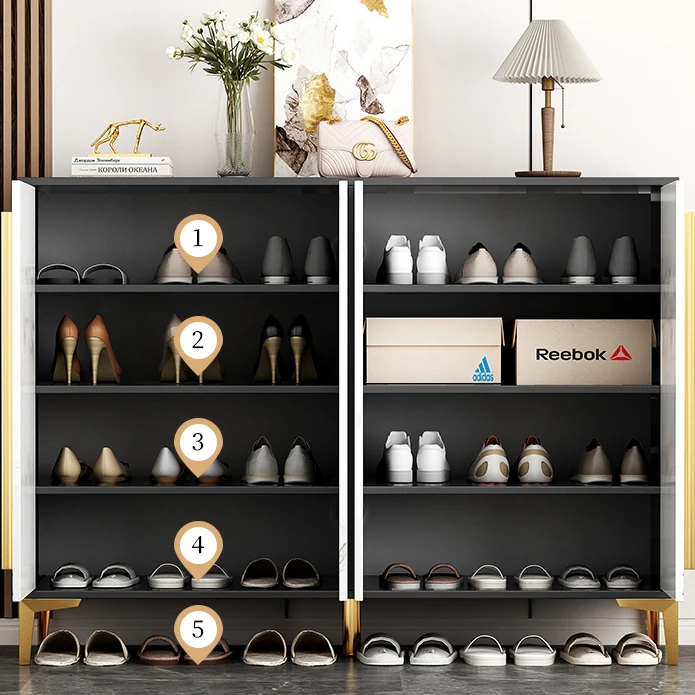 Customized shoe furniture wood cabinet wooden muti layer shoes cabinet luxury shoe storage cabinet