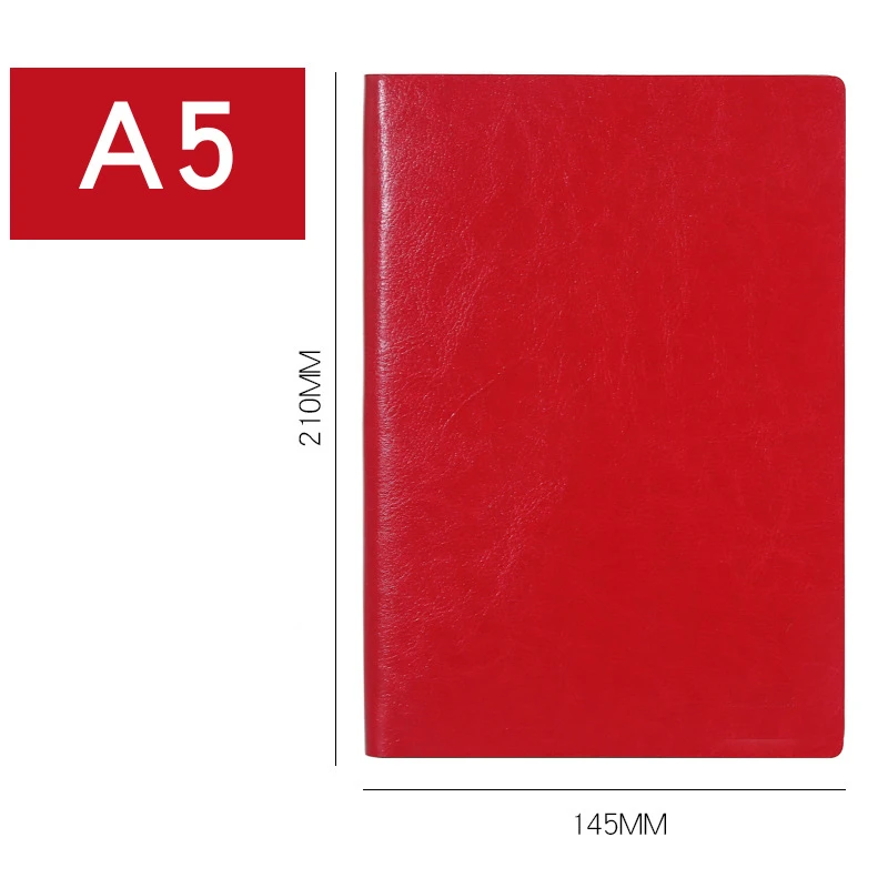 Manufacturer custom size PU leather cover notebook custom logo business A5 notepad book