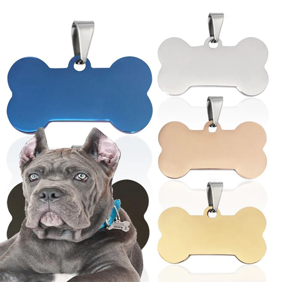 Durable Personalized Stainless Air Tag Dog Collar Pendant Aluminum Tag For Pet Metal Blank Name Tags For Dogs