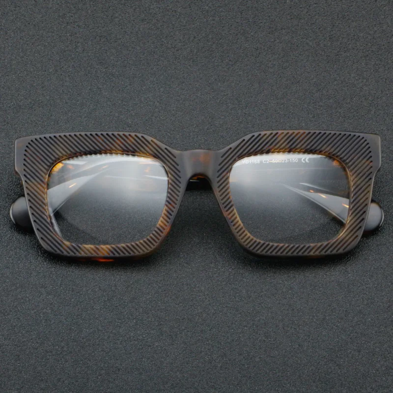 Special Stripe high quality cellulose acetate optical glasses custom acetate eyewear for women