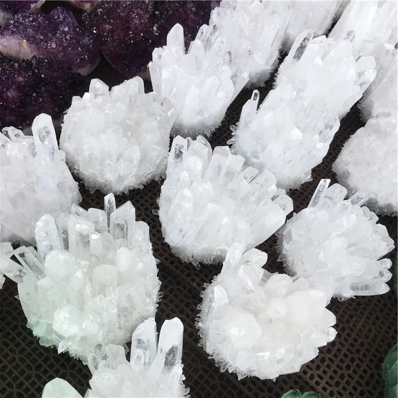 Wholesale natural beautiful irregularly Large White crystal cluster clear quartz healing