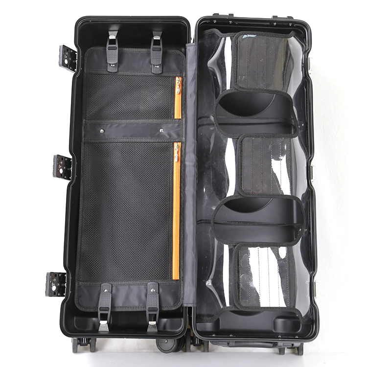 New 100% PC Bowling Suitcase with Aluminum Frame TSA Lock Mute Wheels-Unisex Trolley Case with Caster Wheels Holds 2-3 Bowls