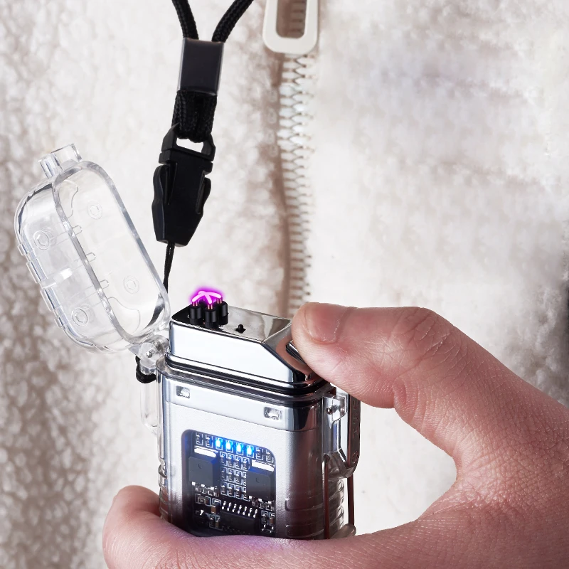 2024 Electric Charged Usb Lighter Cigarette Suppliers Wholesale Rechargeable USB Lighter with Flashlight