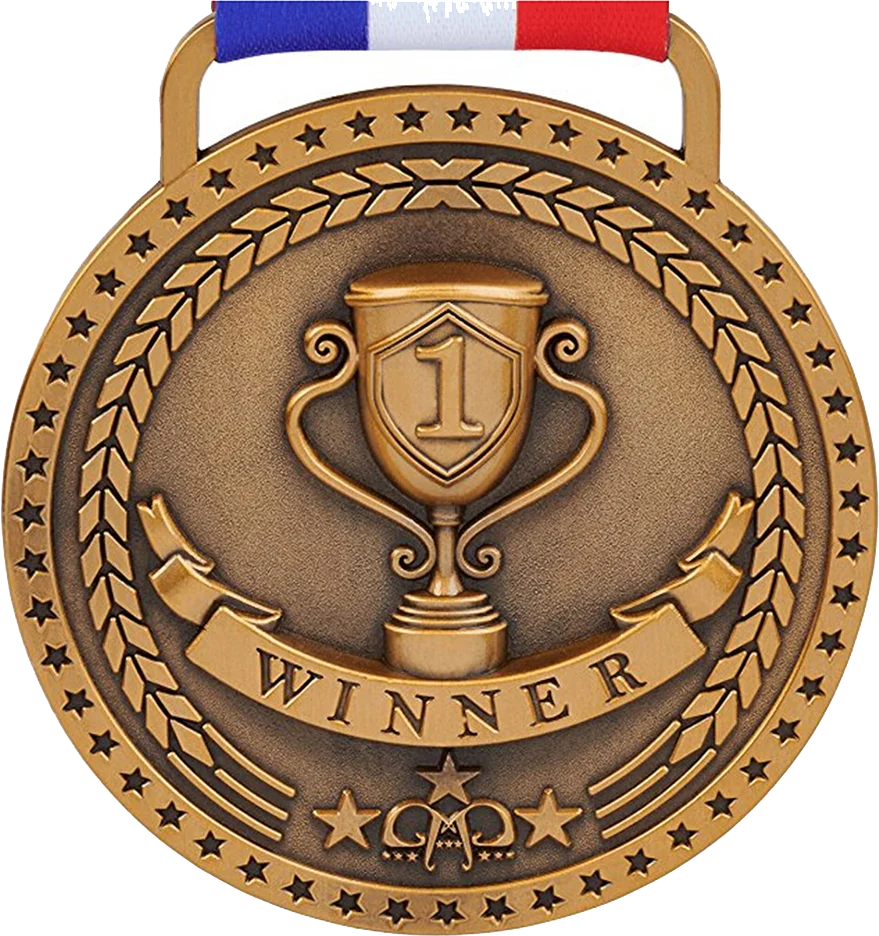 High Quality Gold Silver and Bronze Custom Soft Enamel Metal Sports Trophy Medal