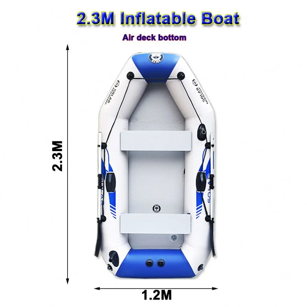3D Max PVC 1.75m-2.6m Inflatable Laminated Rubber Boat Fishing Boat Kayak Slatted Bottom 1-4 Persons Fishing kayak For Outdoors