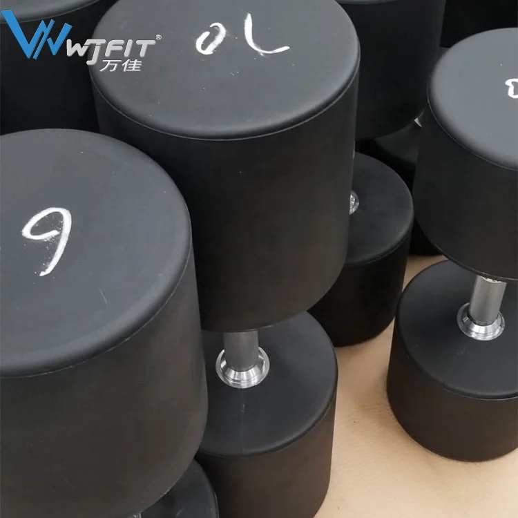 Customized logo poly urethane5 kg dumbbells/Pound dumbbell set