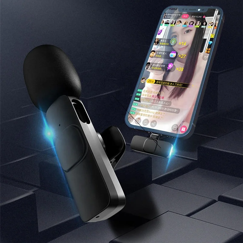 2022 1 Drag 2 Microphone Clip On Lapel Mic Wireless Microphone For Record