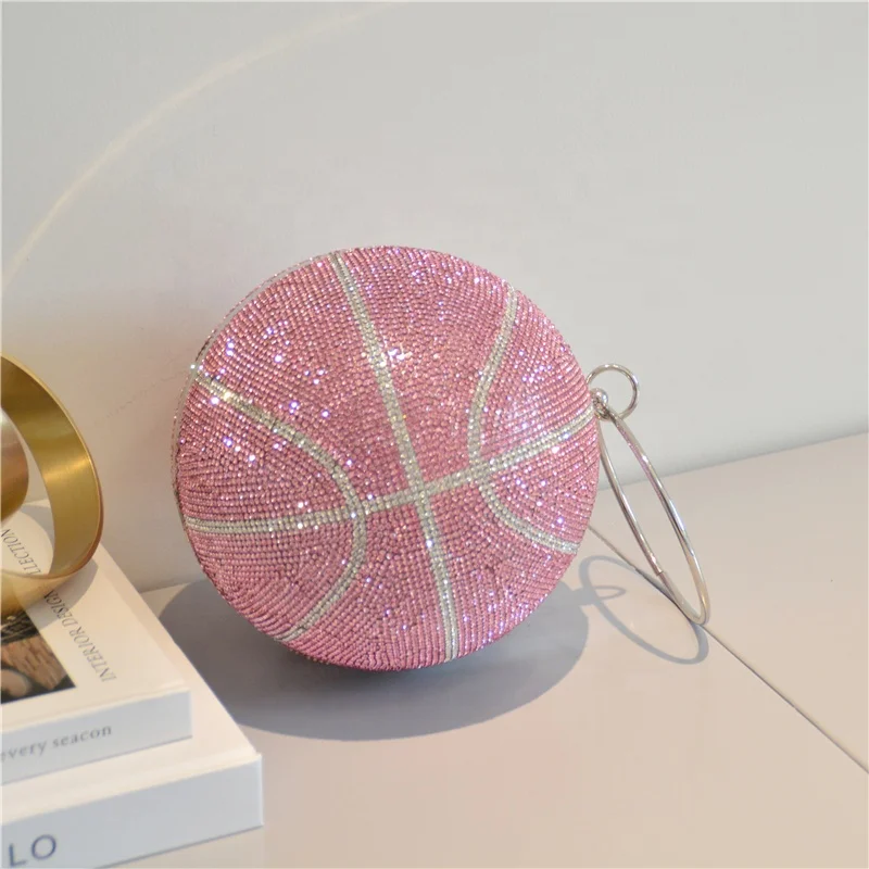 Блестящая теннисная сумка со стразами, сумка в форме баскетбола, кошелек для баскетбола, женские сумки