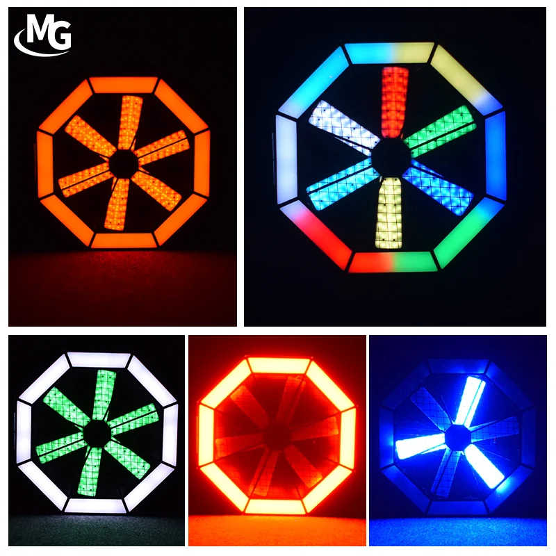 RGB Infinite Whirlwind LED Fan Effect Club Background DJ Retro Light