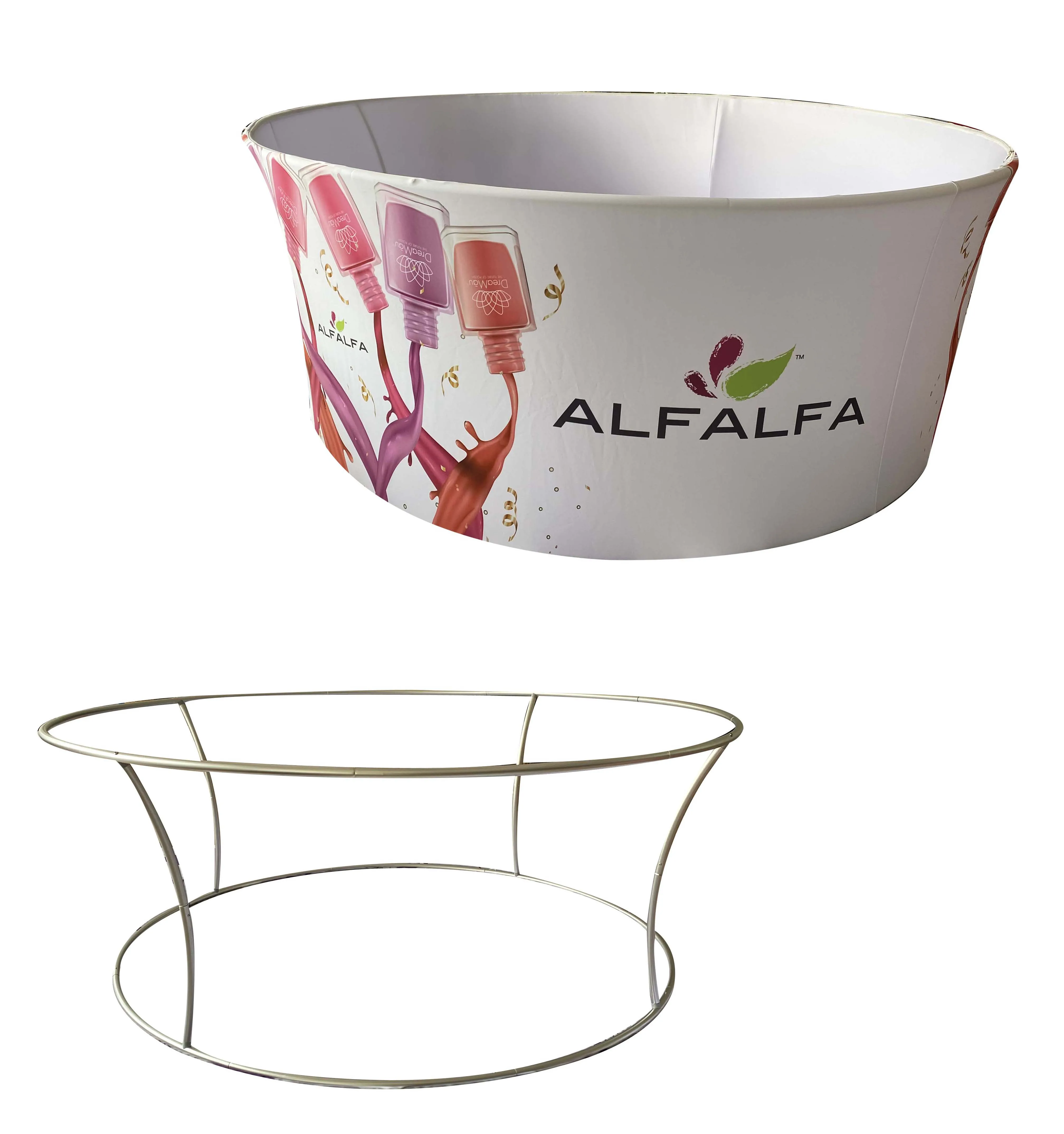 hot large polyester ceiling hanging banner weights cube sublimation printing hardware for tradeshow trade show advertising mall