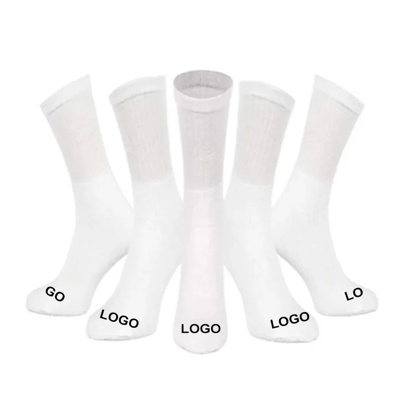 Quick Drying Customization OEM Logo Thin Cool Black White Solid Casual Autumn and Winter Thick Pure Cotton Toe Socks Men Socks