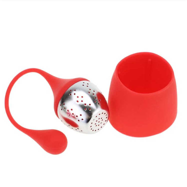 
Charming unique design tea infuser kitchen gadgets tools porcelain tea ball infuser fashionable silicone tea strainer 