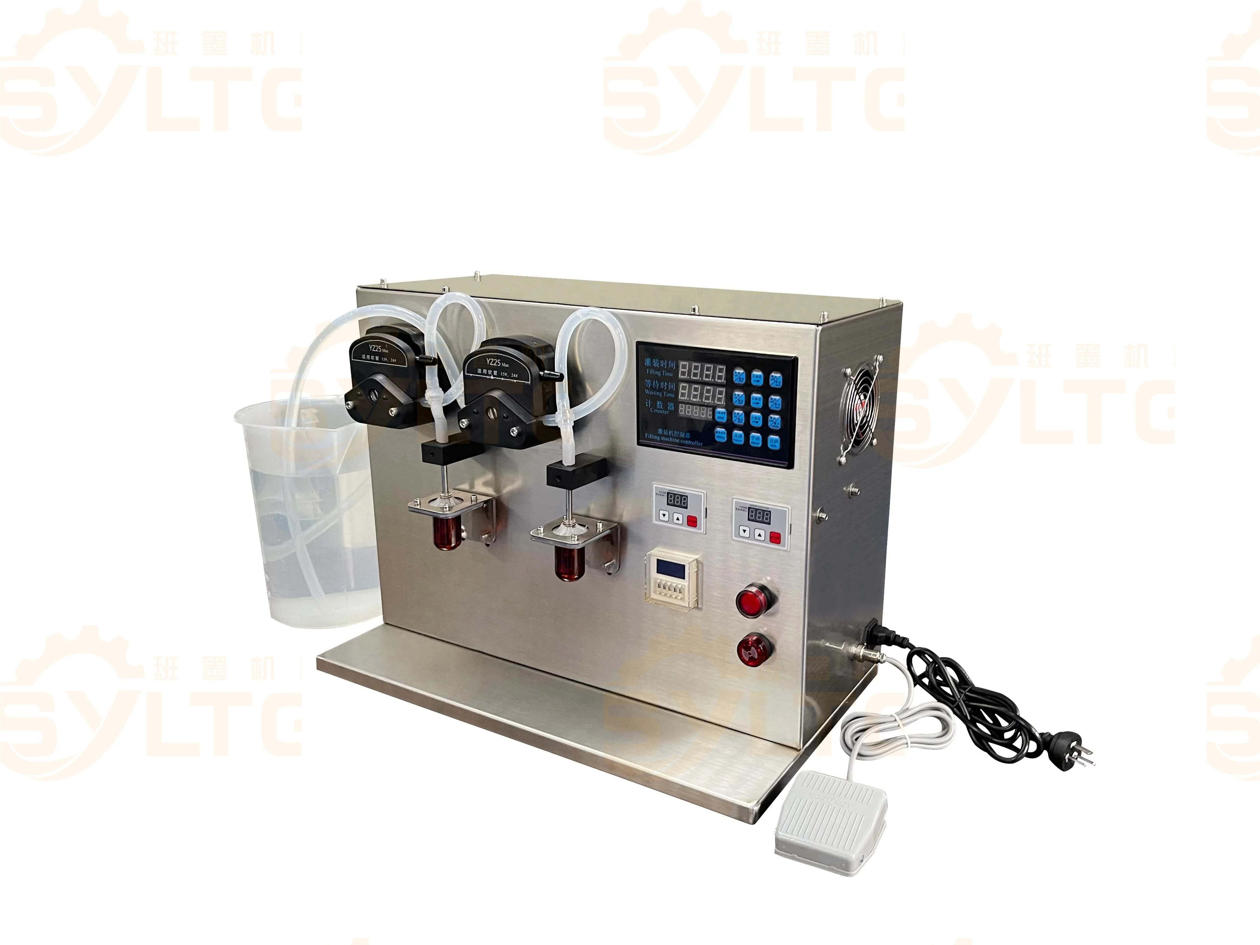 Double Nozzles Semi-Automatic Nail Polish Table Top UV Gel Glue Dipping Liquid Small Bottle Water Oil Filling Machine