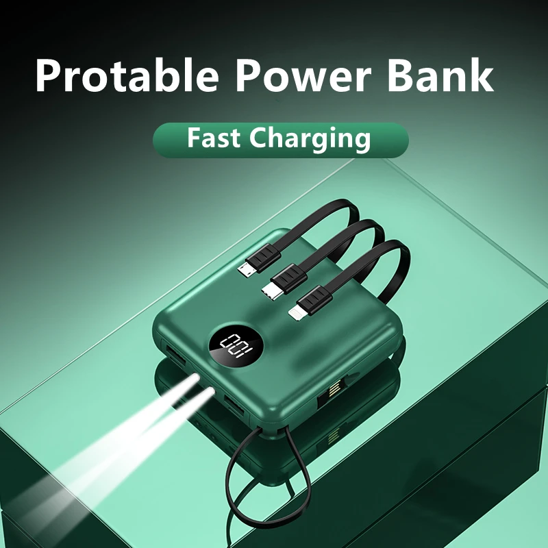 Factory selling Slim Pocket powerbank Small Size 10000 mAh Phone External Battery Charger 1000mAh Mini Portable Power Bank