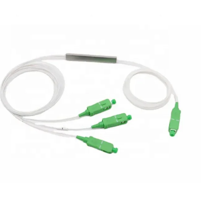 Real Factory 1*4 1*8 Fiber Optical PLC Splitter 657A SC/APC Connector Planar Light Wave Circuit FTTH POE GPON EPON Spliter