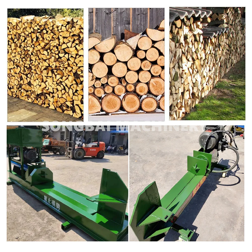OEM Electric Hydraulic Wood Splitting Machine 35 Ton Tree Root Cutting Log Splitter
