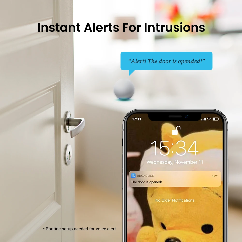 Broadlink CE RoHs Smart WiFi Door Window Sensor