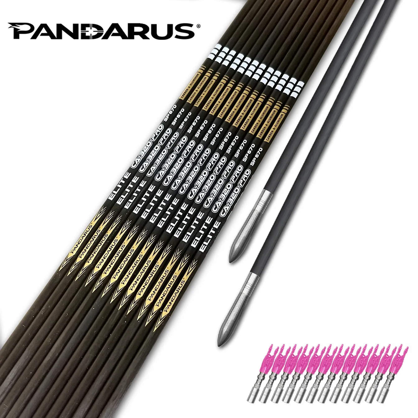 Pandarus Elite CA320PRO 3.2mm front taper ACC arrow shaft same as Easton X10 Protour for compound bow target shooting