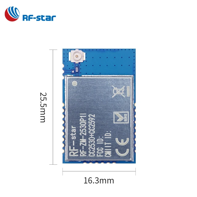 Low power  and long range 21 dBm TI CC2530 CC2592 ZigBee module for wireless sensor networks with IPEX connector