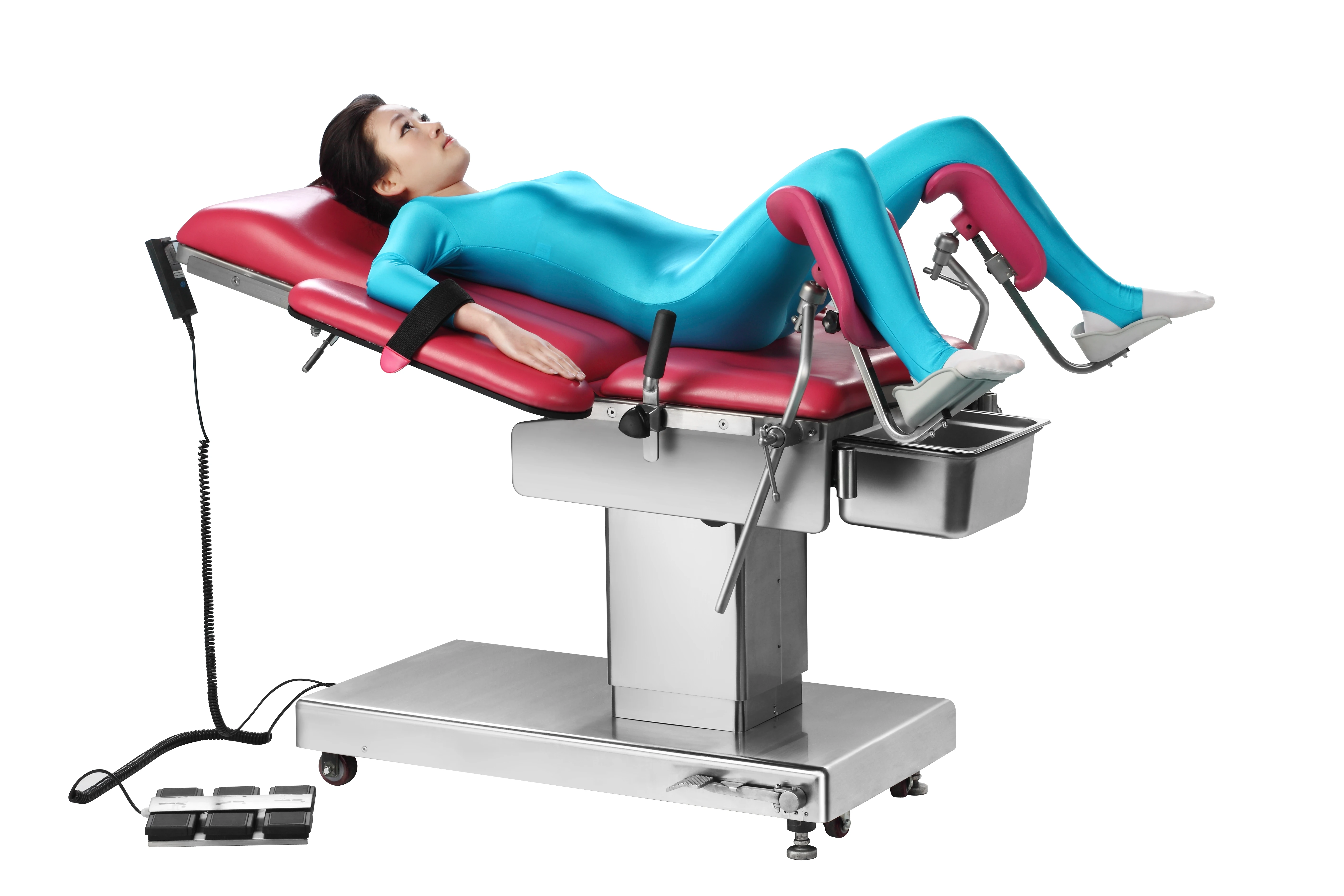Hospital Portable Manual Obstetric Table Gynecological Examination Couch Beds Gynecologist Chair Delivery Bed