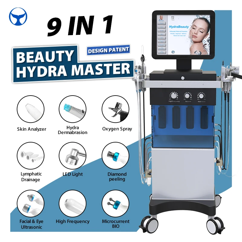 High Quality 14 in 1 Multifunctional Skin Analysis Micro Dermabrasion Skin Analysis Analyzer Aqua Oxigen Salon Facial Machine