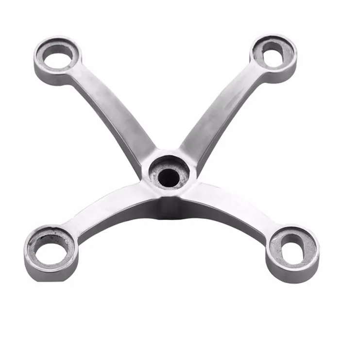 China Factory Stainless Steel Glass Balustrade Canopy Spider 4 Routel Connector Fittings