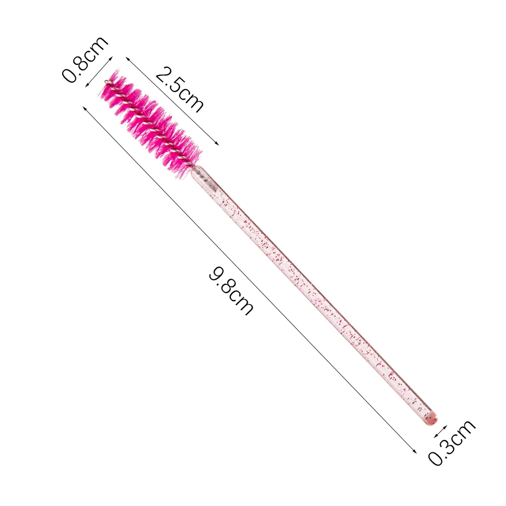 Cosmetic Makeup Tools 100 Pcs Disposable Eyelash Brushes Lash Mascara Wands Eyebrow Spoolie Applicator Set With Bottle