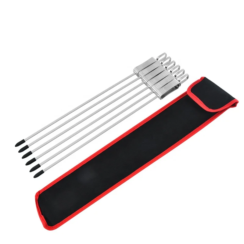 High quality Stainless Steel BBQ Grill  Rotisserie Skewers  Barbecue Stick For Easy Clean  Stainless Steel BBQ Stick